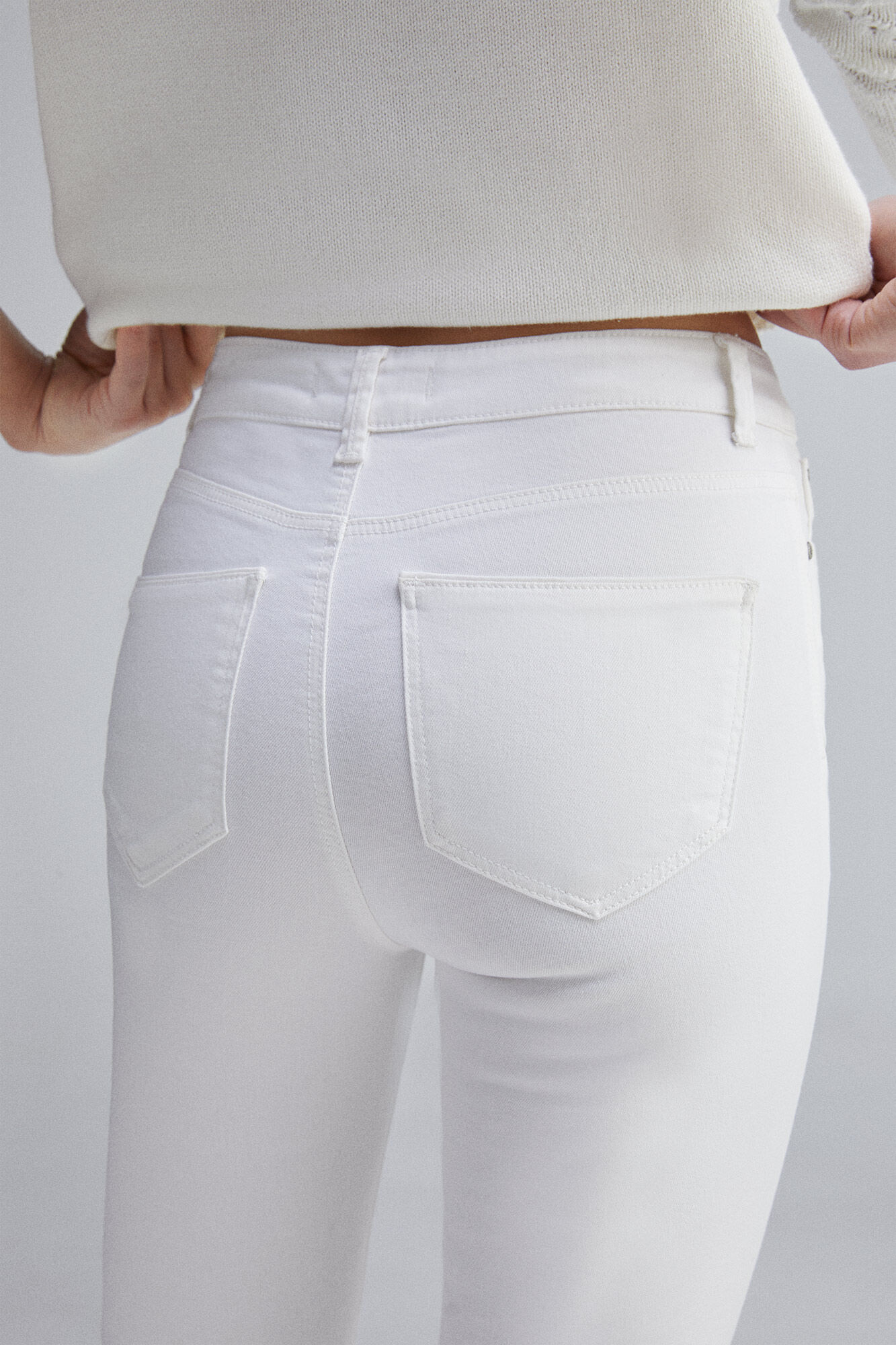 Springfield Jeans slim cropped color natural
