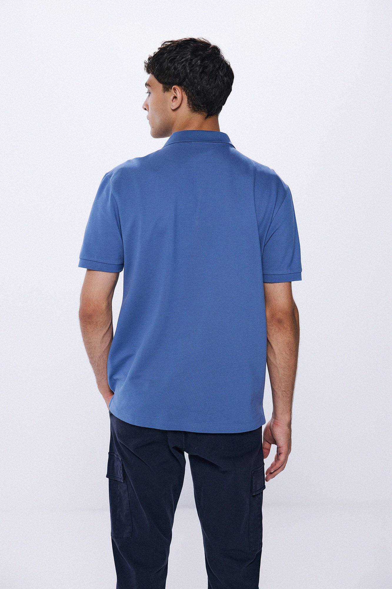 Springfield Polo piqu&eacute; basico regular fit azul tinta