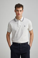 Springfield Polo piqu&eacute; detalles contraste regular fit gris