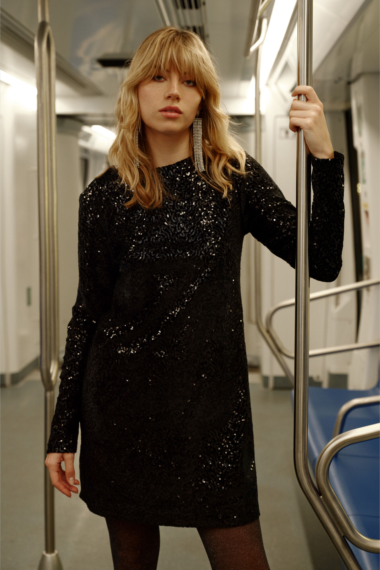 Springfield Vestido corto lentejuelas