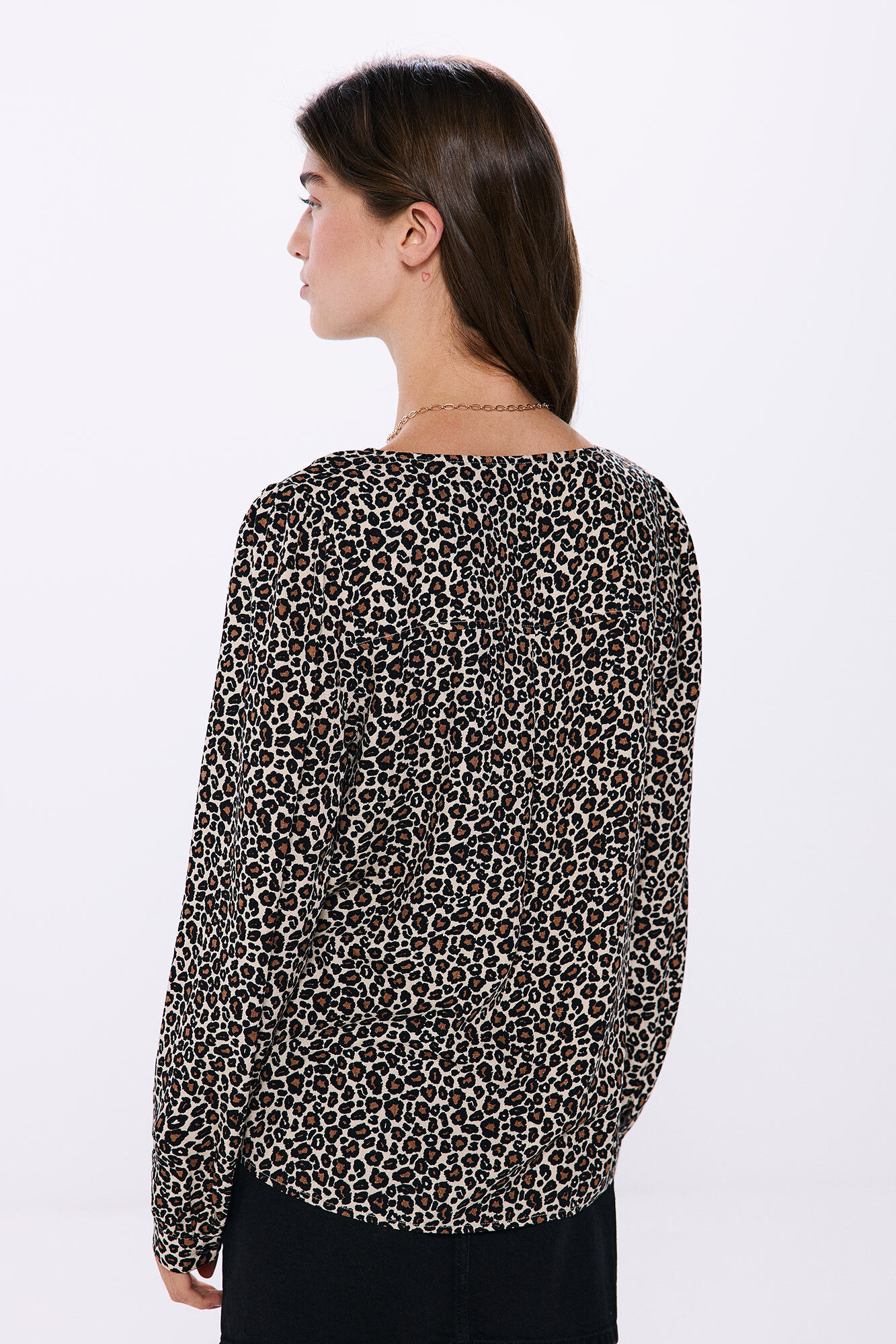 Springfield Blusa fluida lurex nude