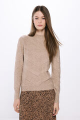 Springfield Su&eacute;ter estructura chevron beige