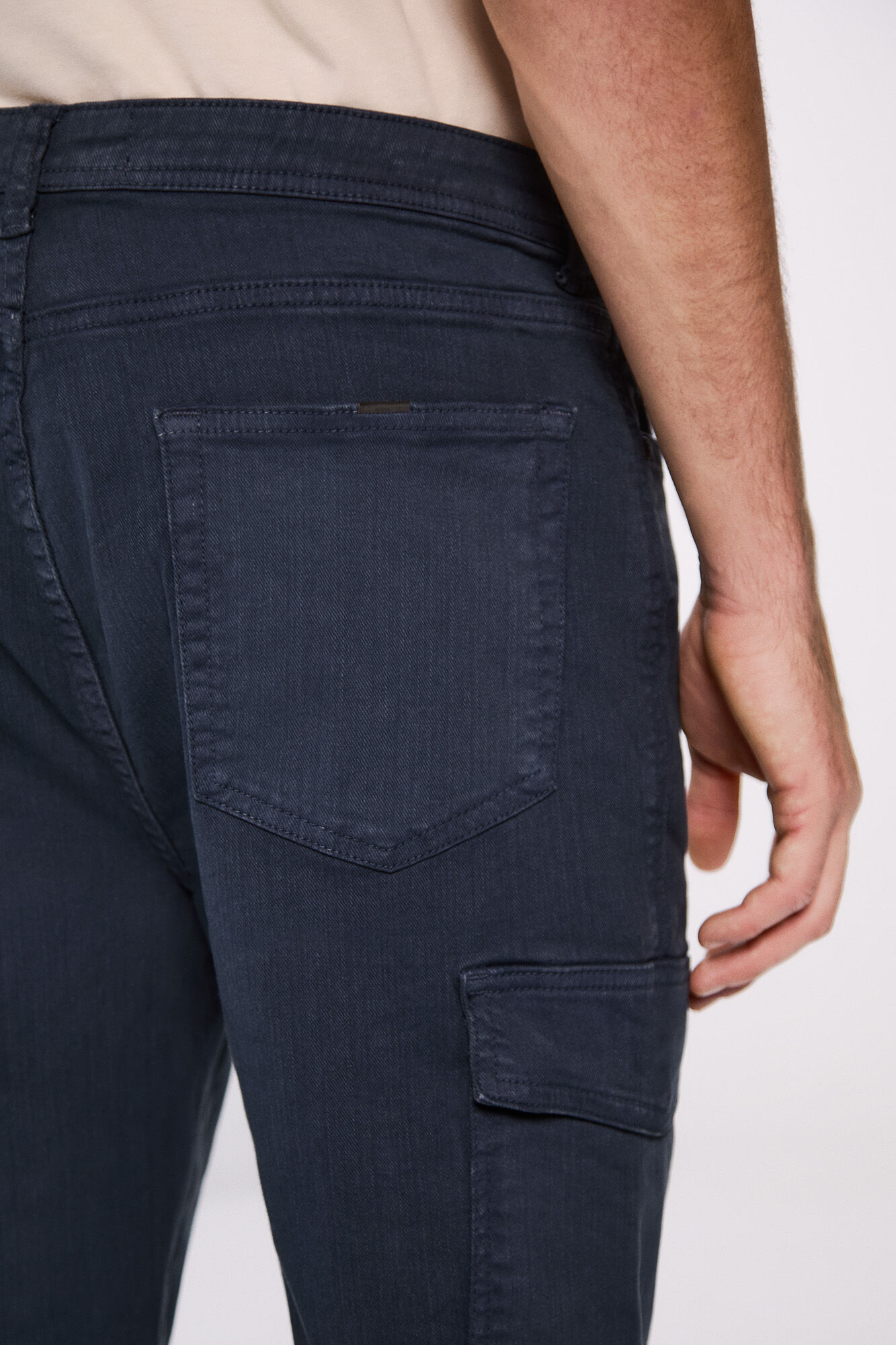 Springfield Pantal&oacute;n cargo lavado slim fit azul indigo
