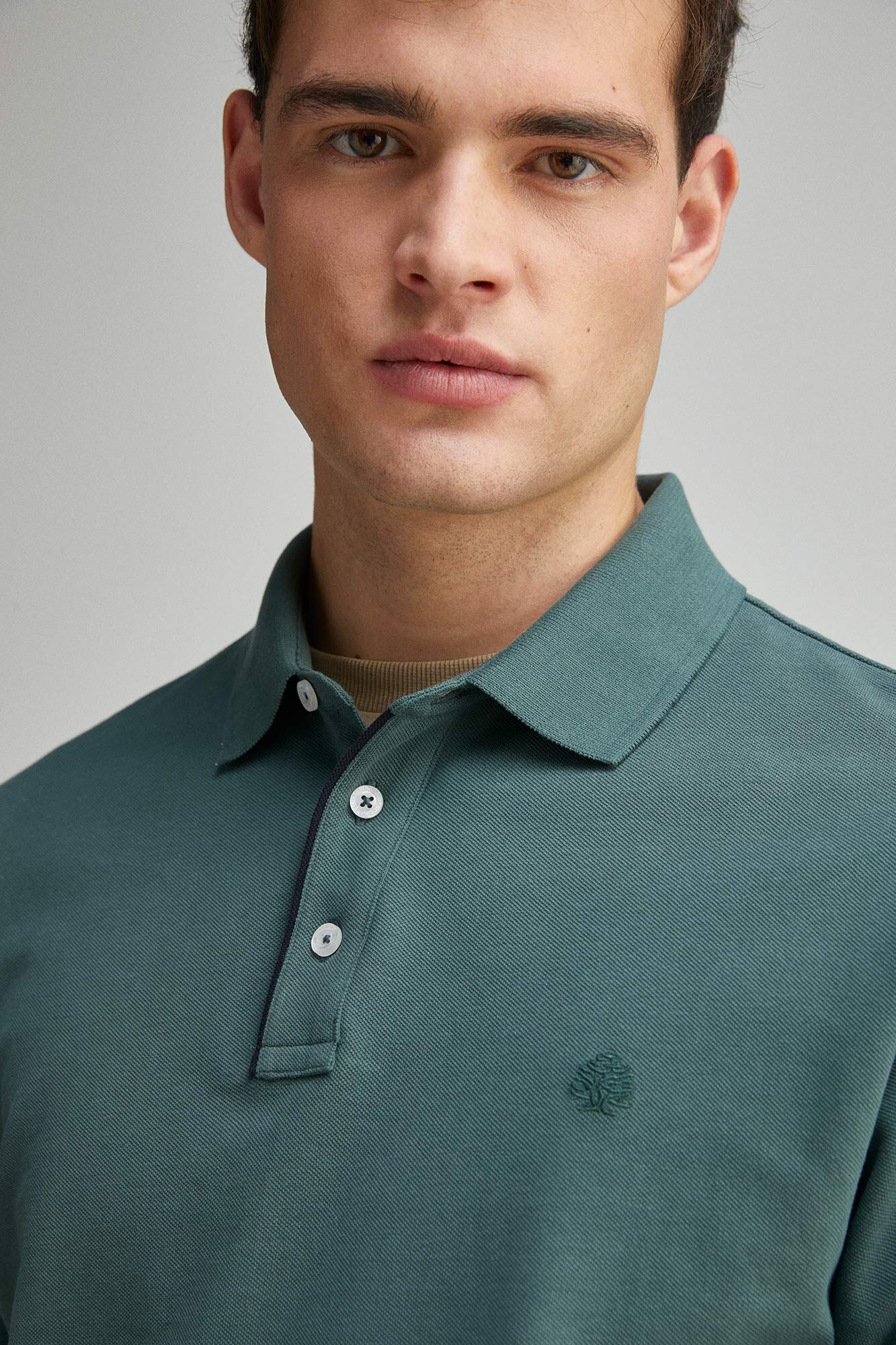 Springfield Polo piqu&eacute; contraste tapeta slim fit
