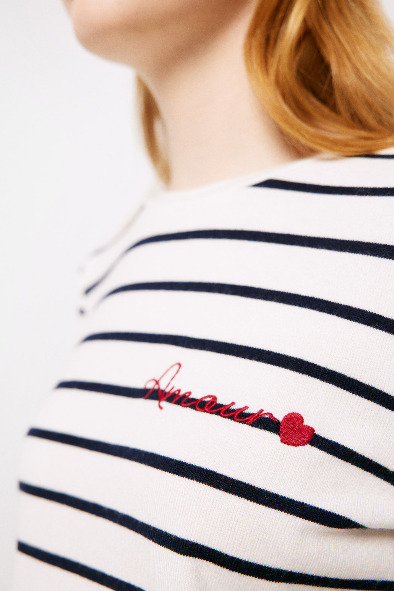 Springfield Playera "amour" rayas estampado