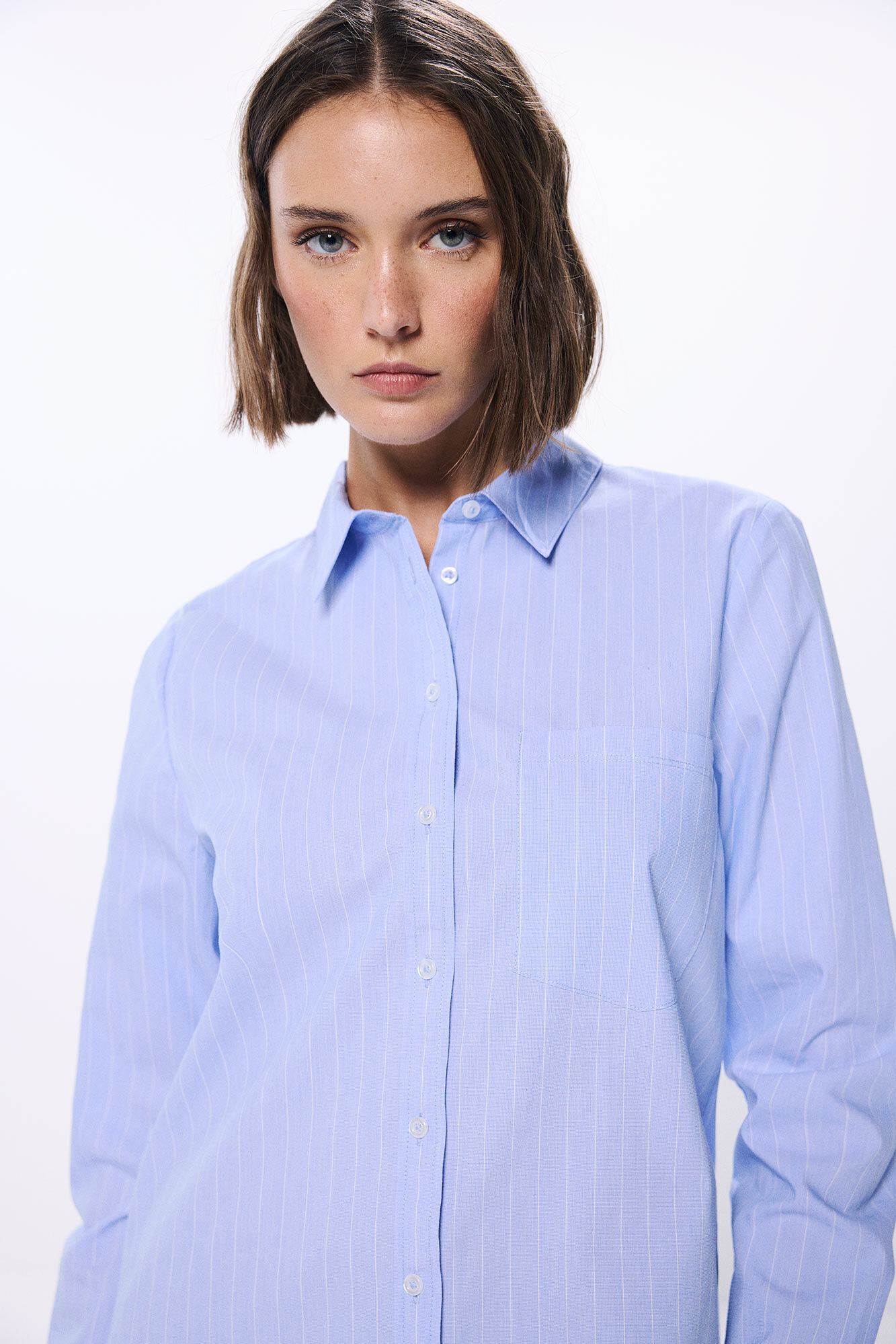 Springfield Camisa rayas  azul mezcla