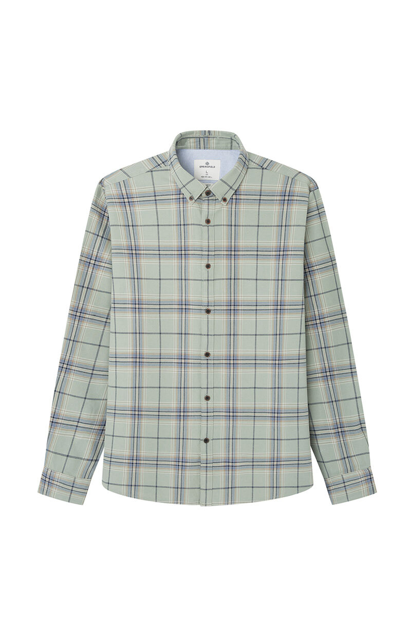 Springfield Camisa cuadros caza oscuro