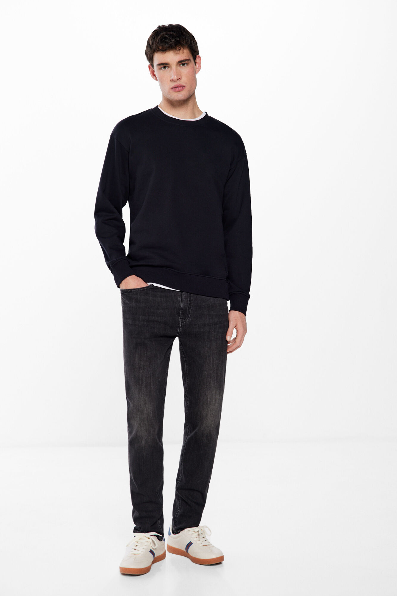 Springfield Jeans skinny negro lavado