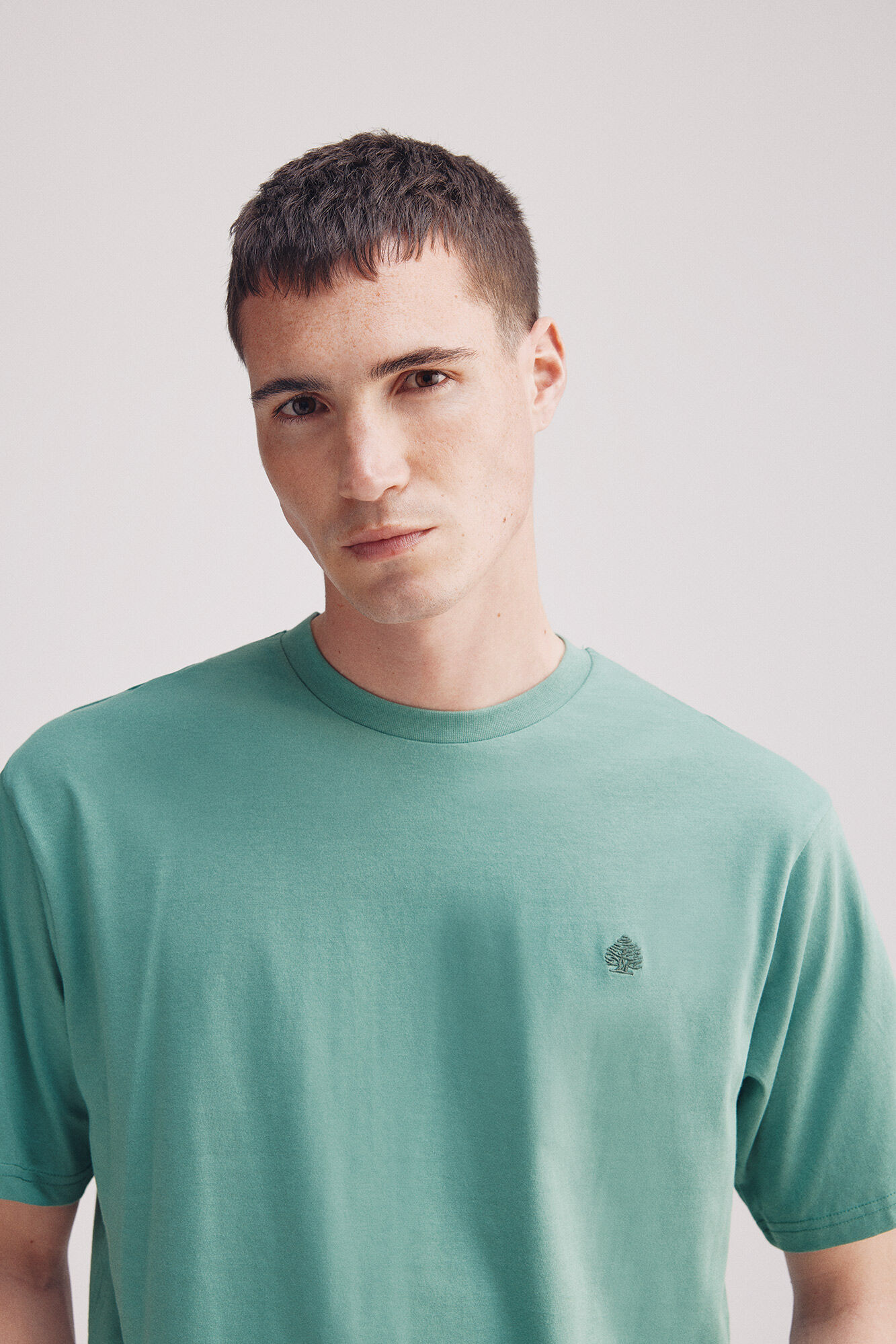 Springfield Playera b&aacute;sica cuello redondo verde