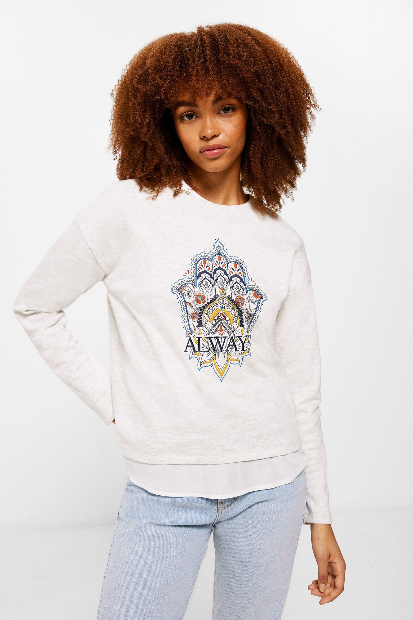 Springfield Sudadera bimateria "Always"
