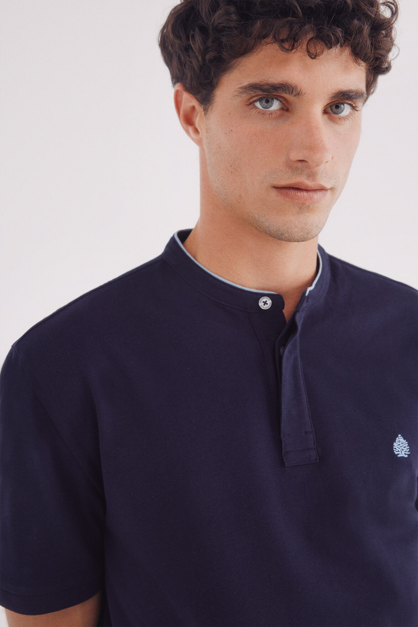 Springfield Polo piqu&eacute; mao regular fit marino