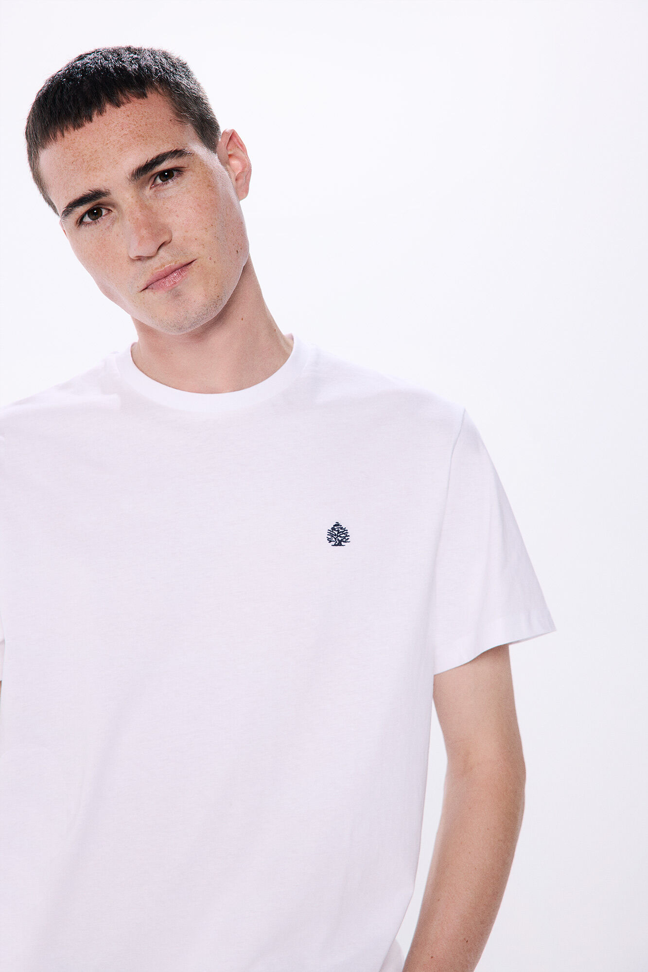 Springfield Playera b&aacute;sica cuello redondo natural