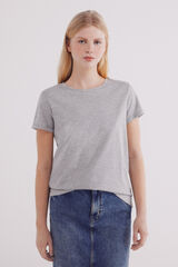 Springfield Playera b&aacute;sica manga vuelta gris