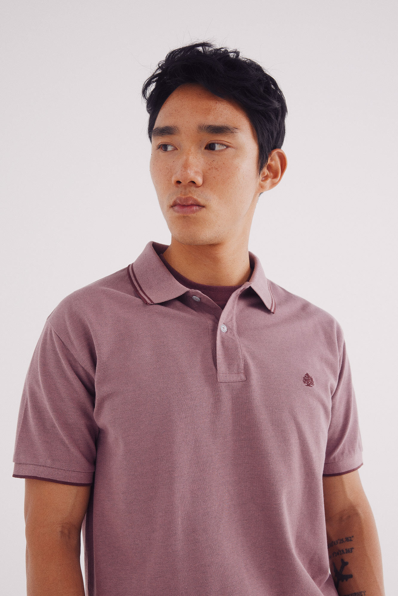 Springfield Polo piqu&eacute; detalles contraste regular fit naranja