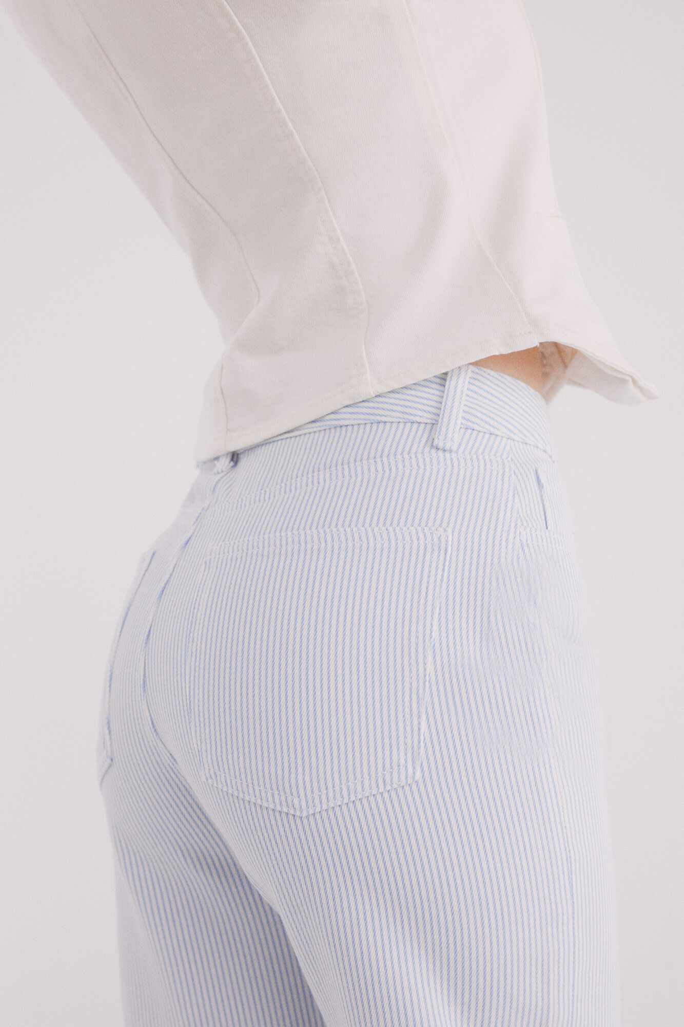 Springfield Jeans wide leg rayas algod&oacute;n