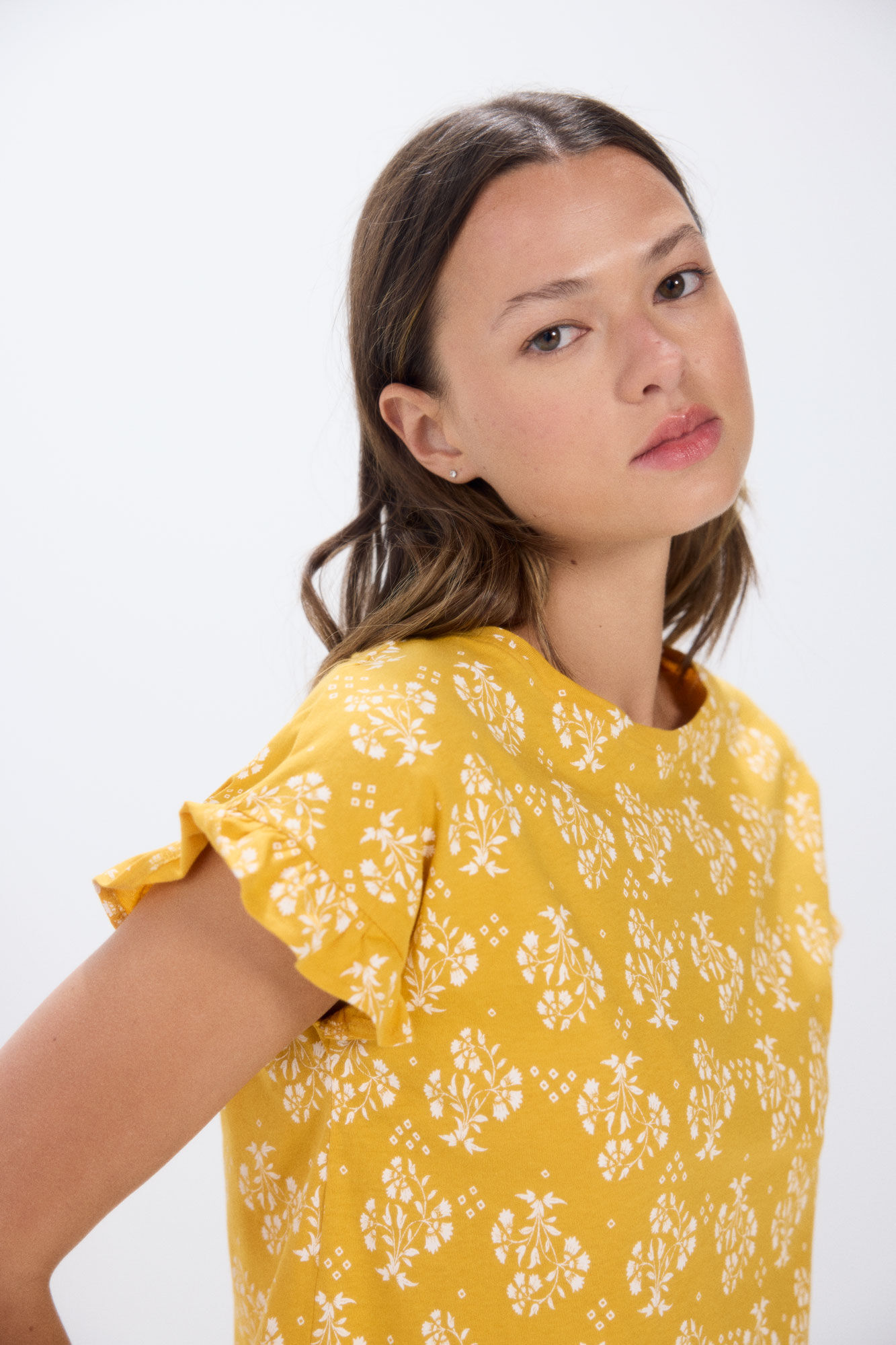 Springfield Playera estampada mangas volante