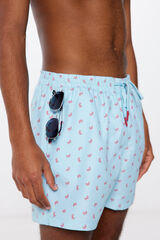Springfield Ba&ntilde;ador estampado cangrejos turquesa