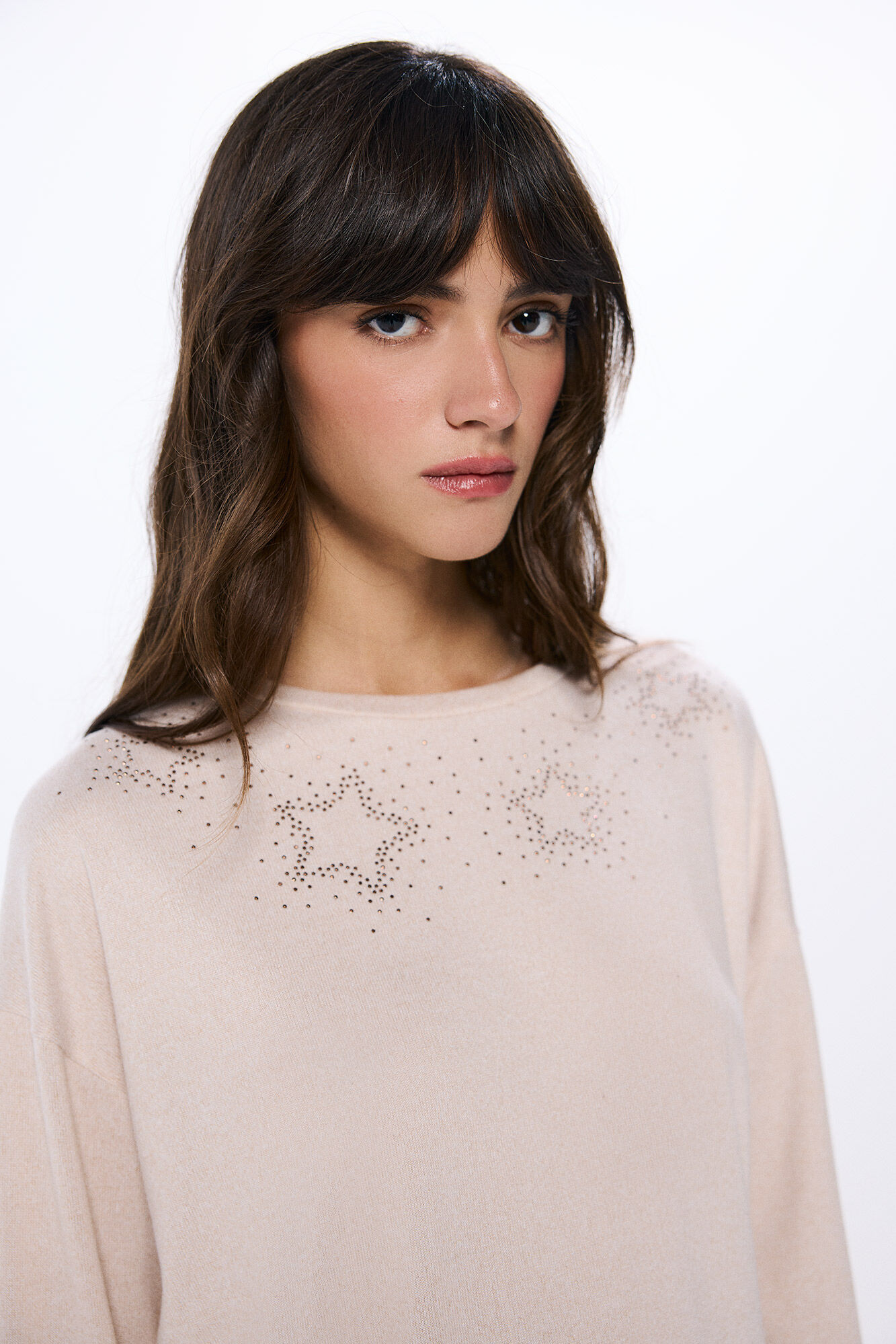 Springfield Playera estrellas tachuelas cristales