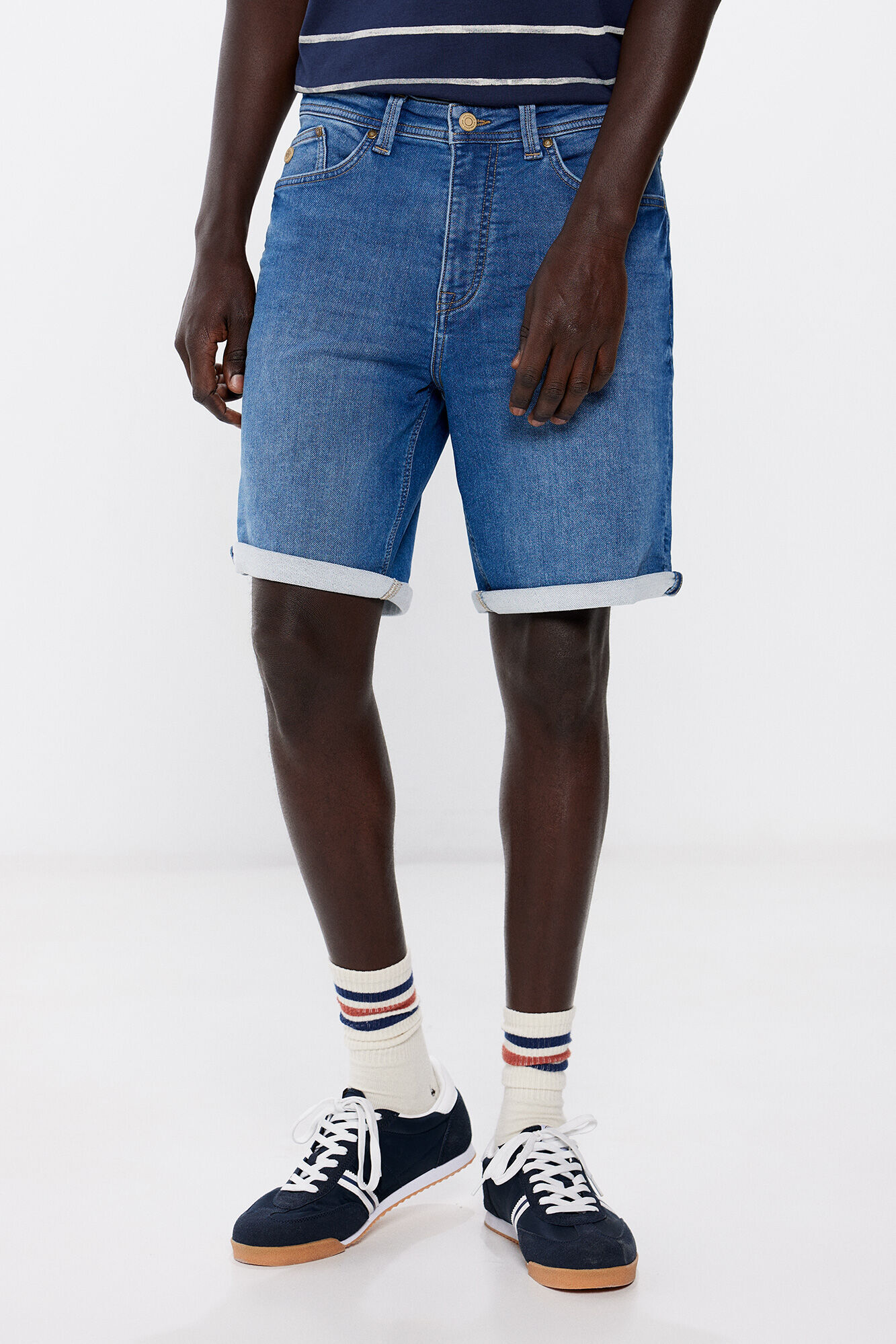 Springfield Bermuda en knit denim
