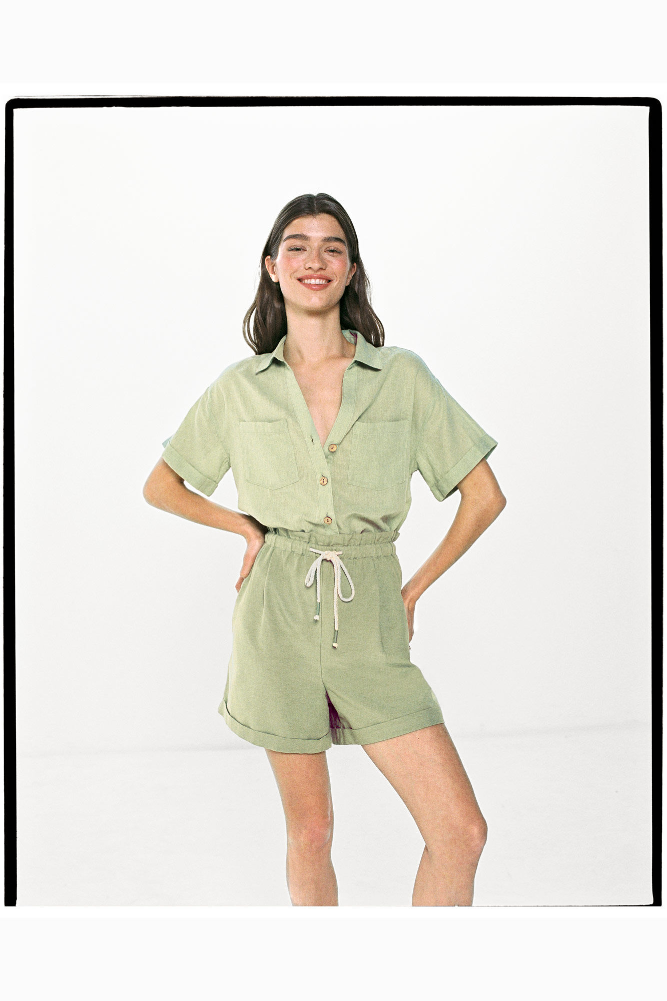Springfield Short lino cintura el&aacute;stica