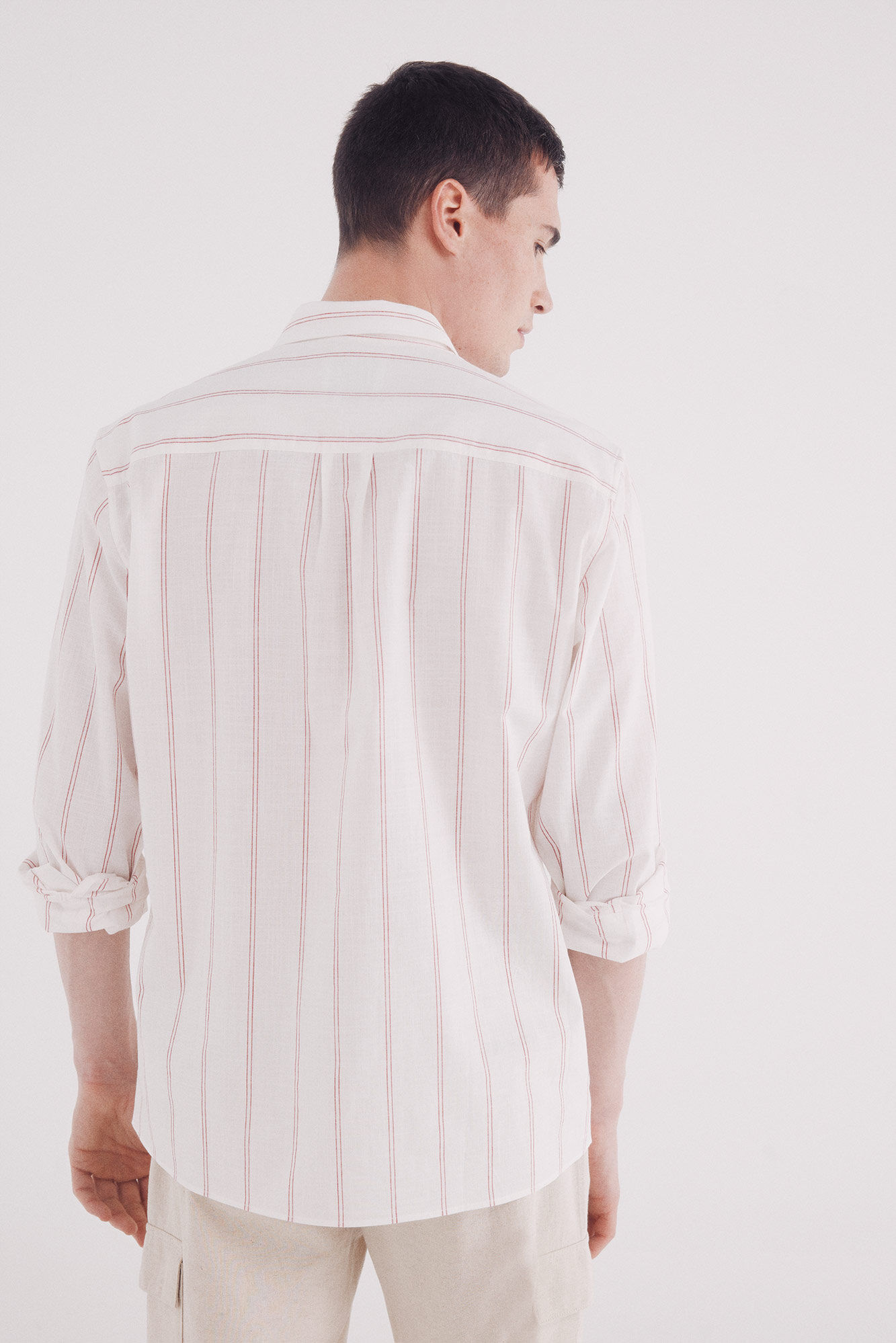 Springfield Camisa polera rayas natural