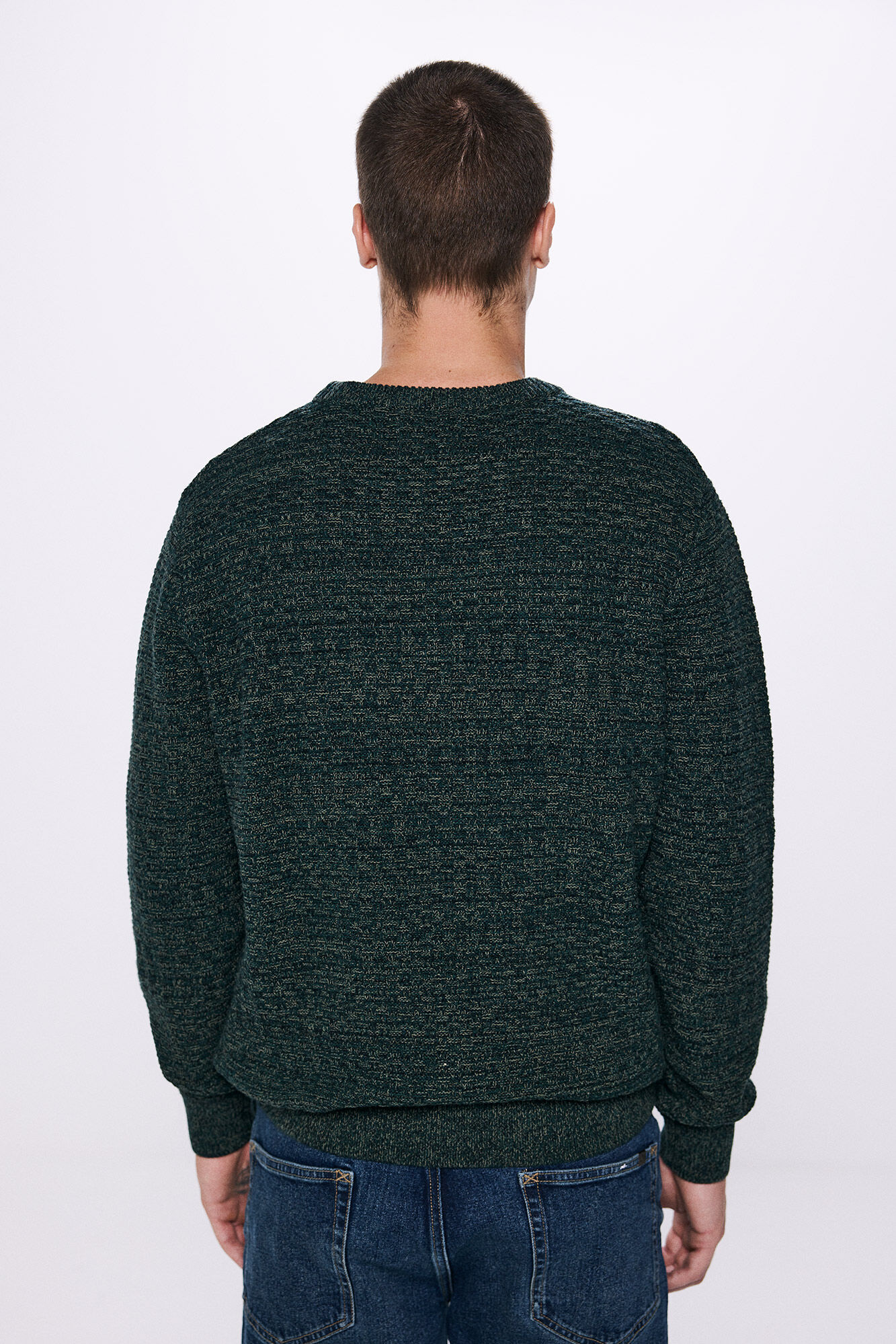Springfield Su&eacute;ter estructura torzal verde