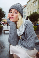 Springfield C&aacute;rdigan cable knit gris