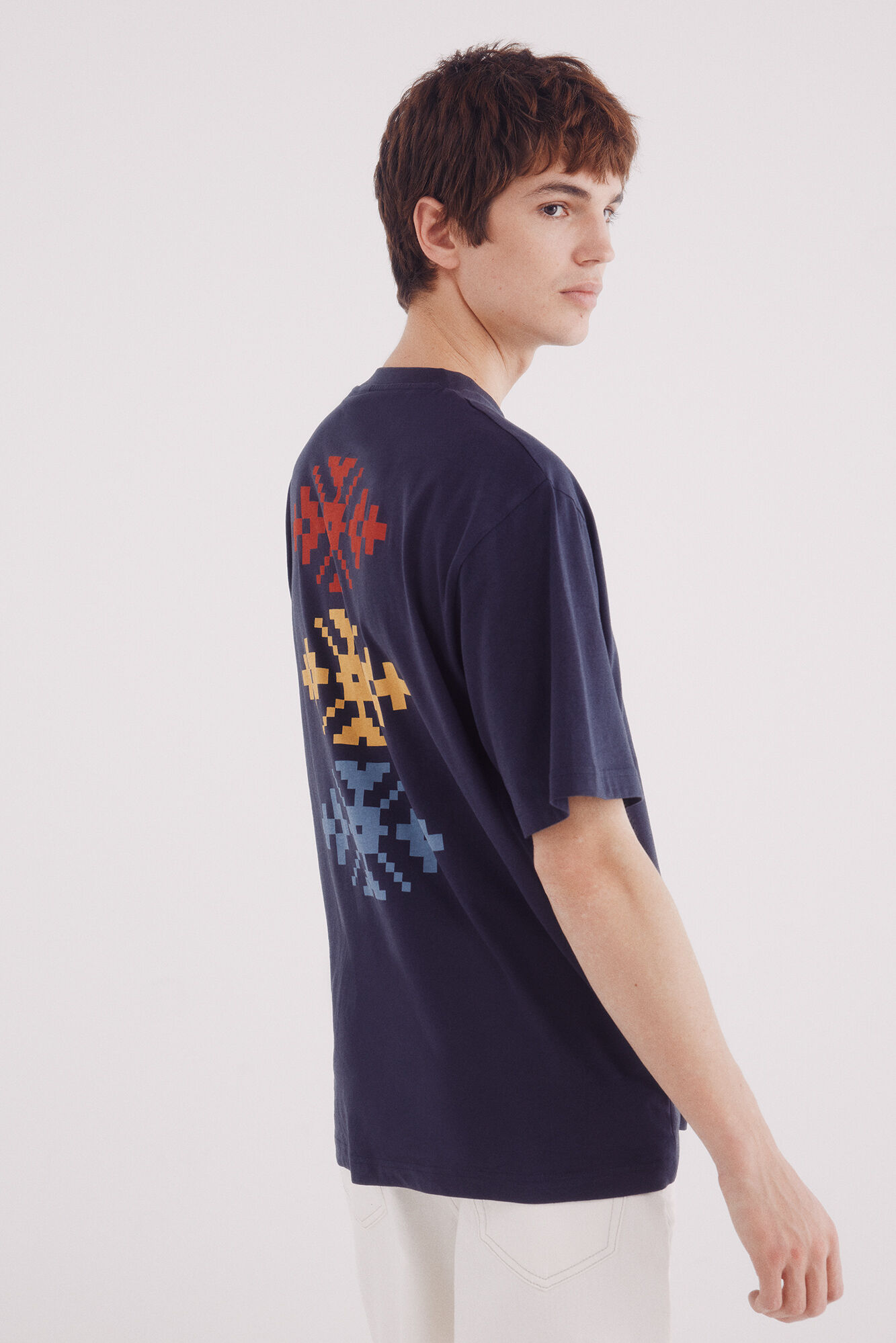 Springfield Camiseta estampado &eacute;tnico azul