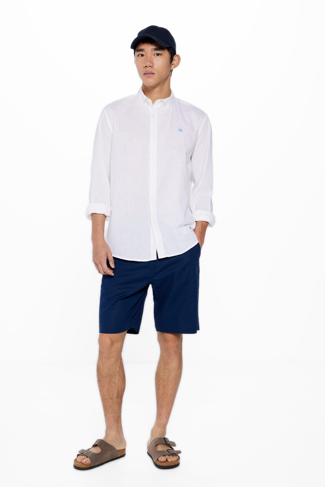 Springfield Bermuda lino comfort slim fit