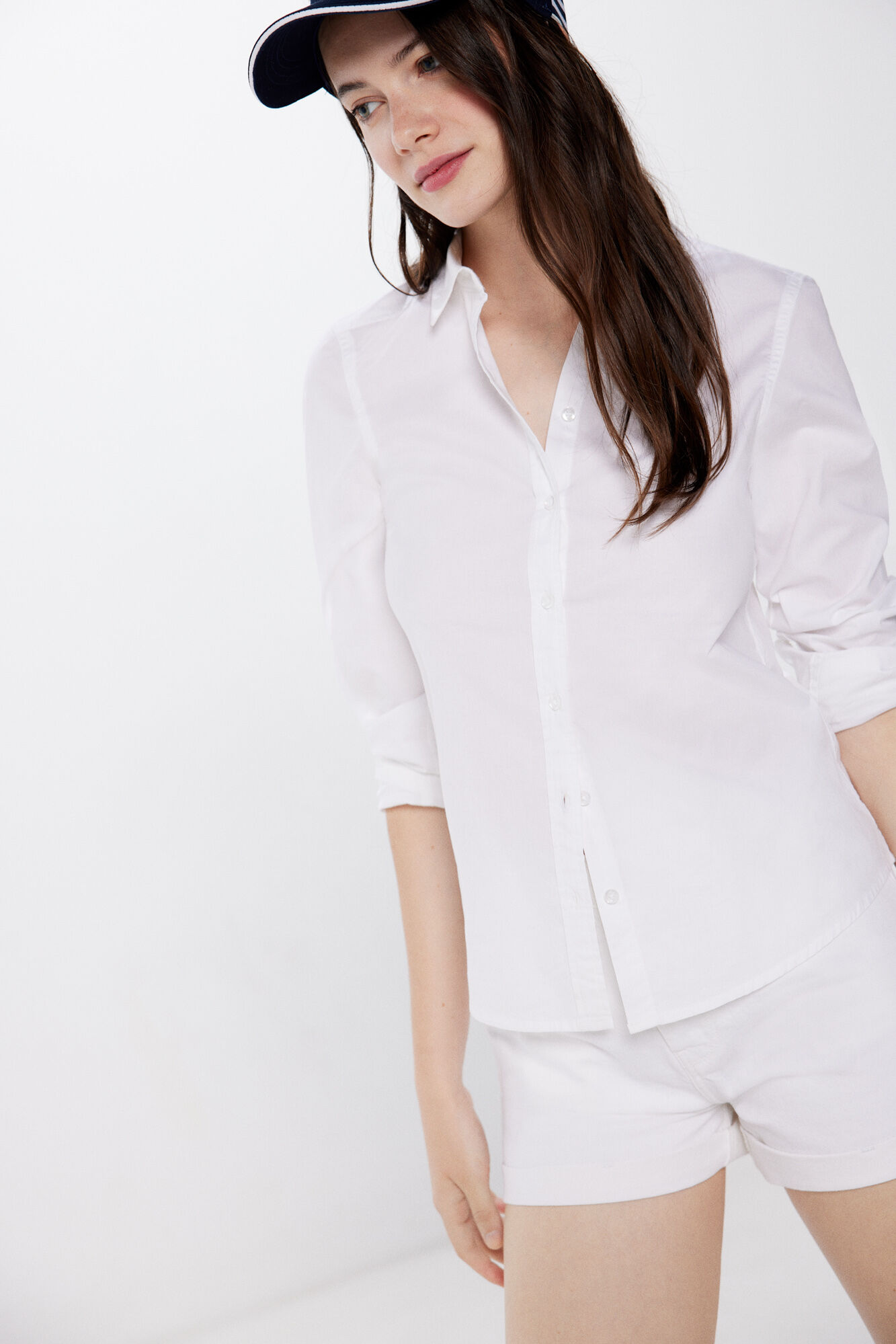 Springfield Blusa entallada algod&oacute;n natural