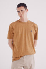 Springfield Playera melange b&aacute;sica amarillo