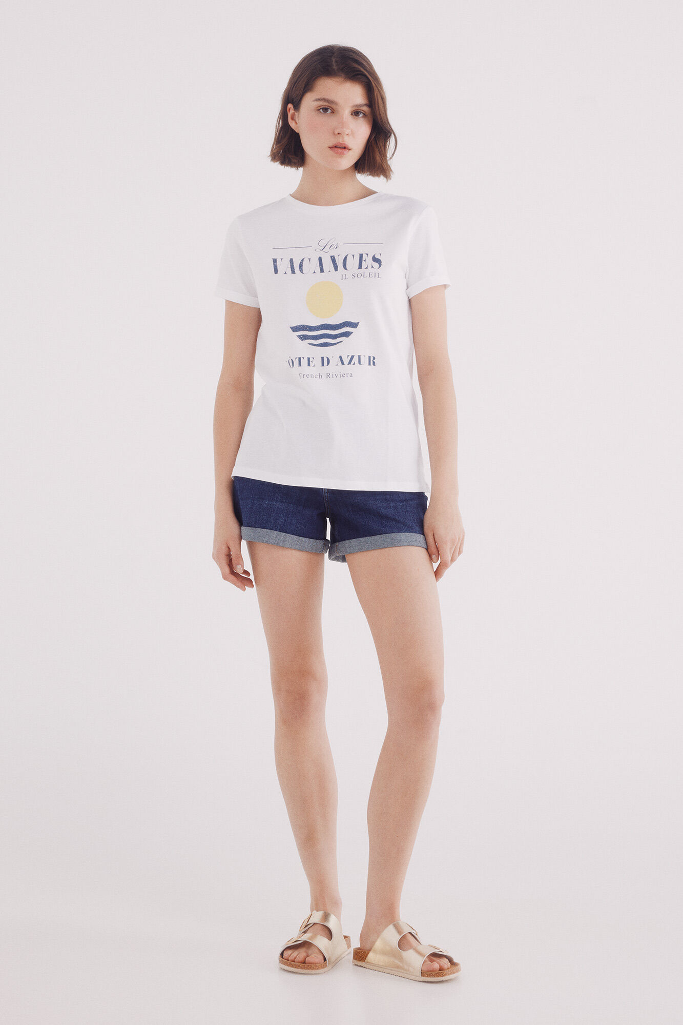 Springfield Playera "Vacances C&ocirc;te d&acute;Azur" natural