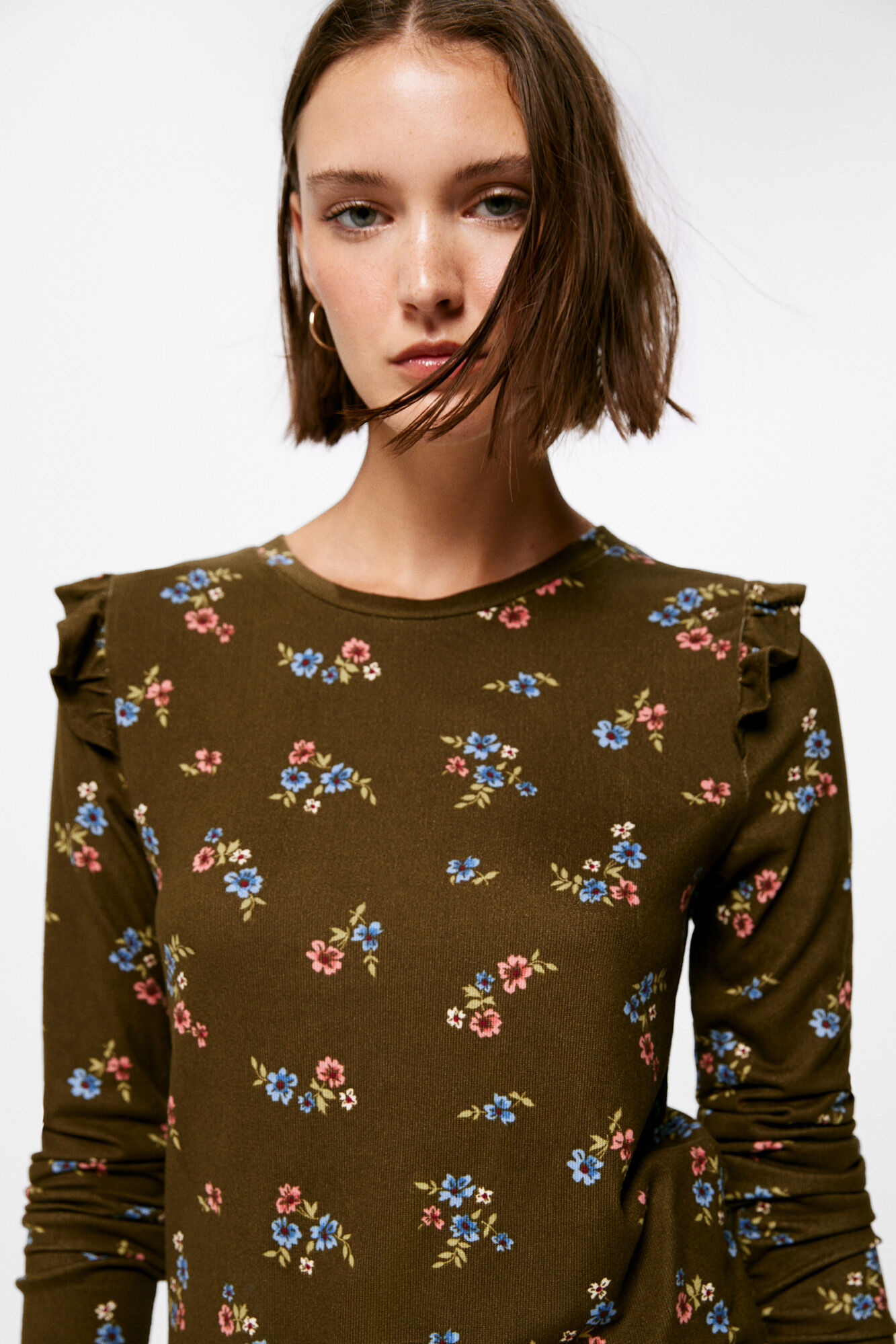 Springfield Playera Bimateria Estampada