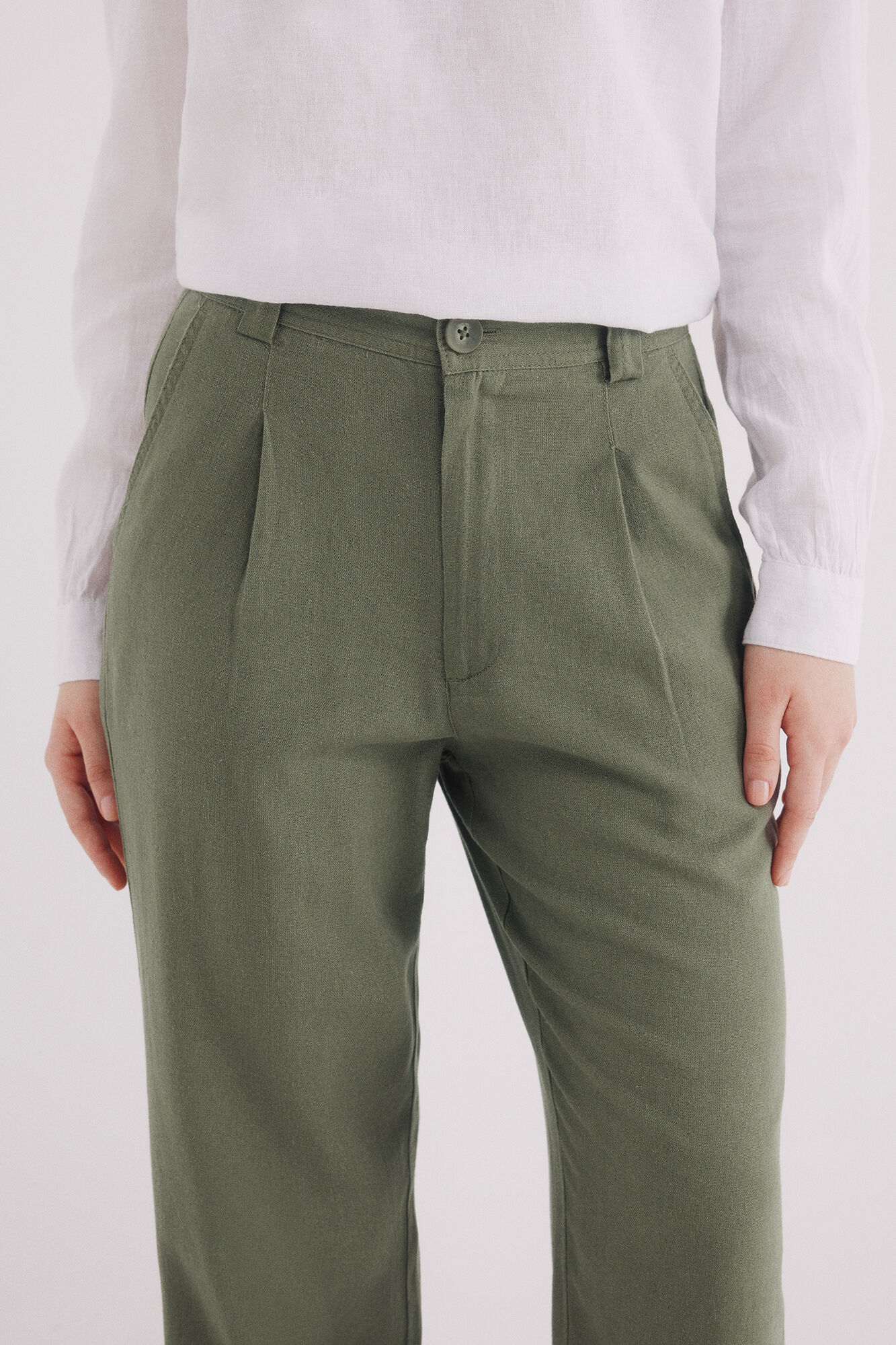 Springfield Pantal&oacute;n b&aacute;sico lino