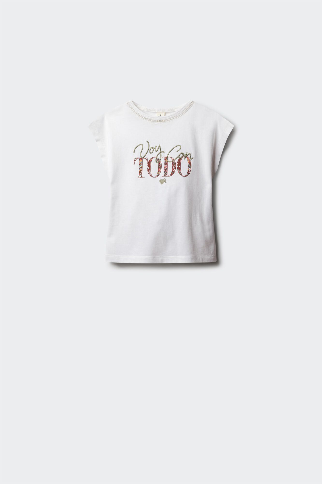 Springfield Kids Playera "Voy con todo" marfil