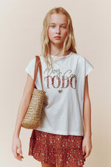 Springfield Kids Playera "Voy con todo" marfil