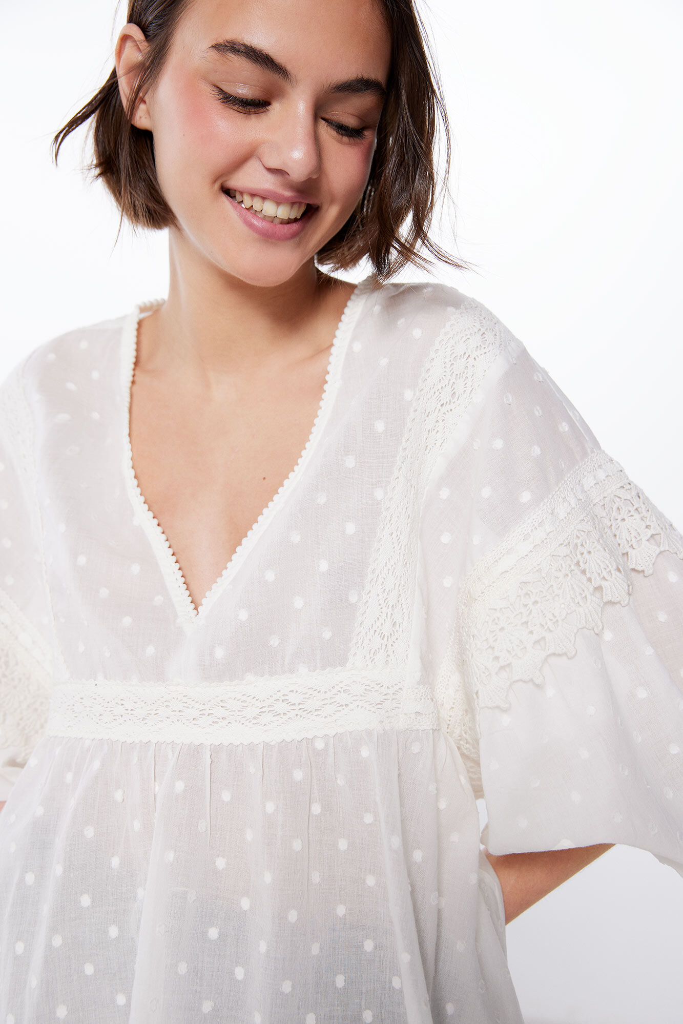 High Spirits Blusa Kingsville blanco