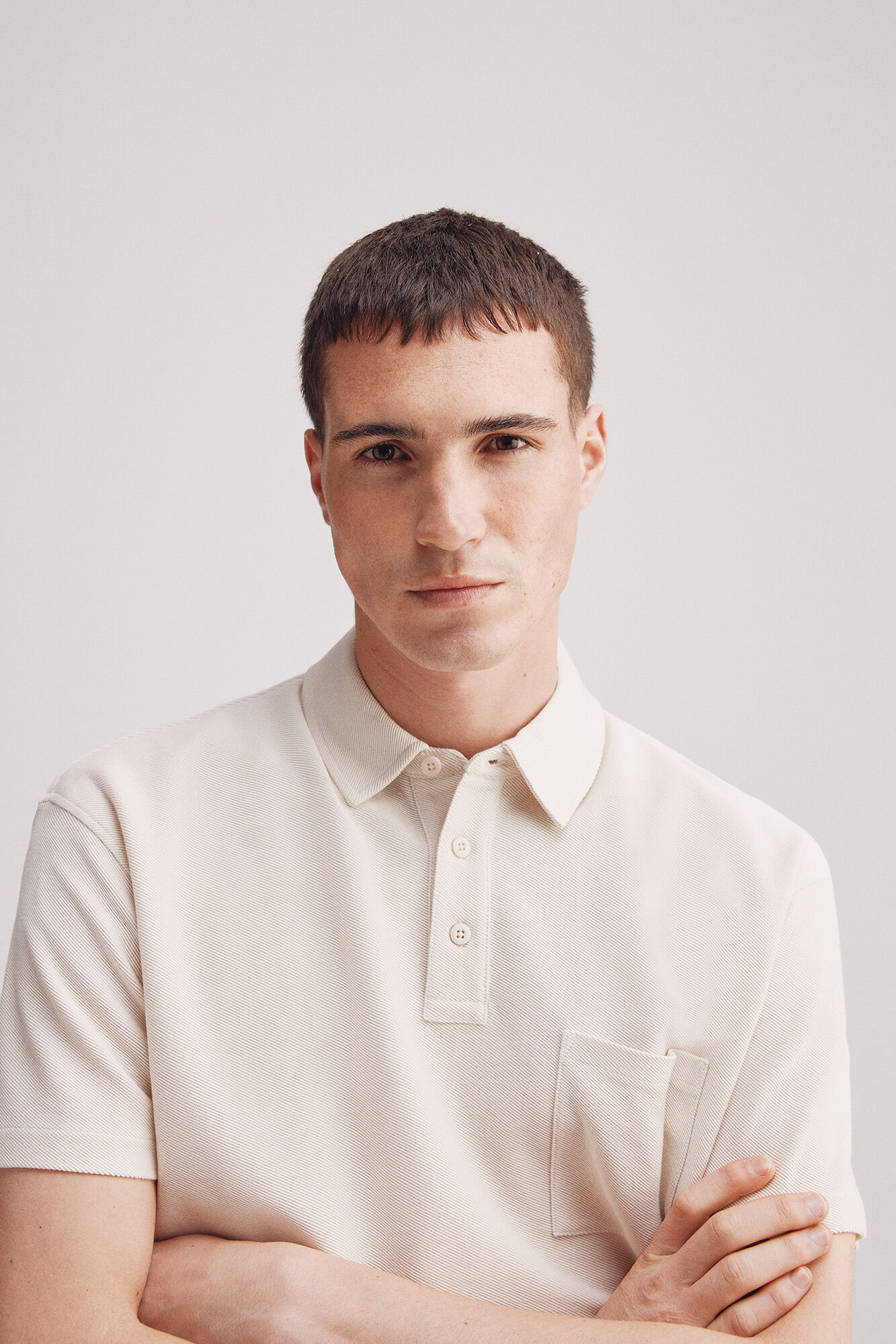 Springfield Polo estructura bolsillo regular fit blanco