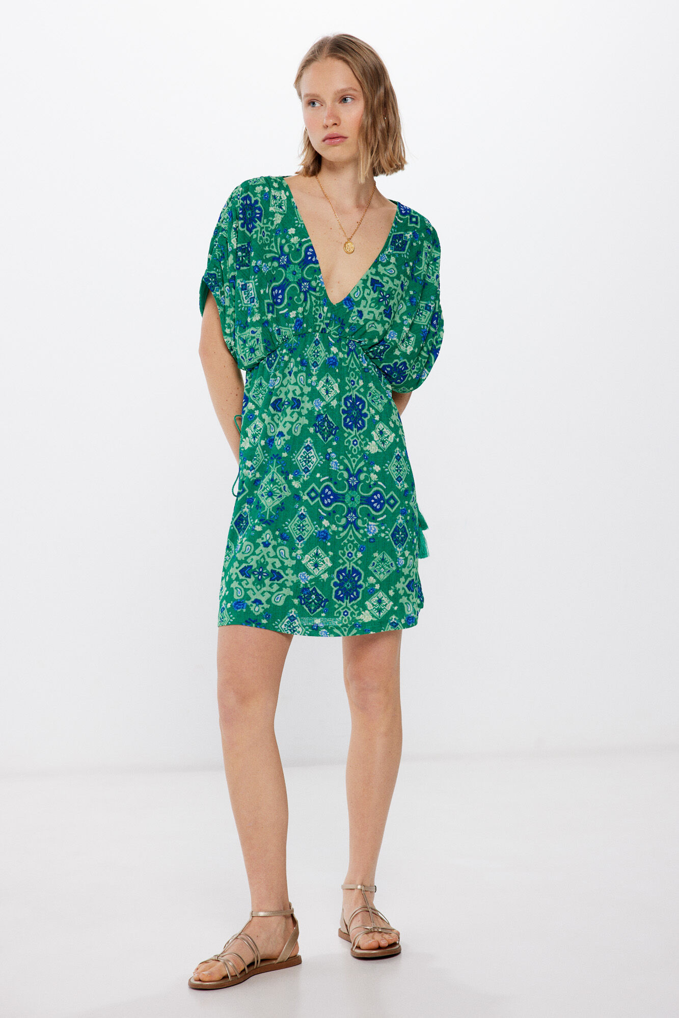 Springfield Vestido corto t&uacute;nica estampado