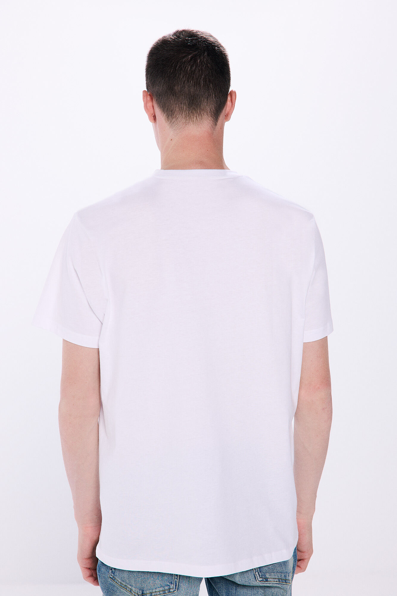 Springfield Playera b&aacute;sica cuello redondo natural