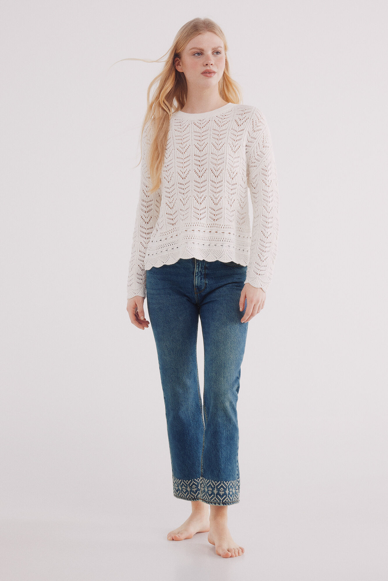 Springfield Jeans dobladillo bordados