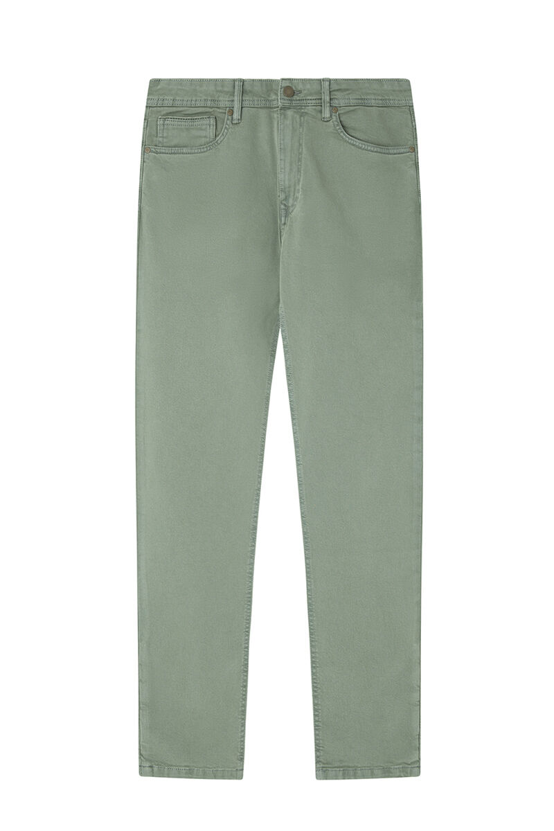 Springfield Pantal&oacute;n color slim fit verde
