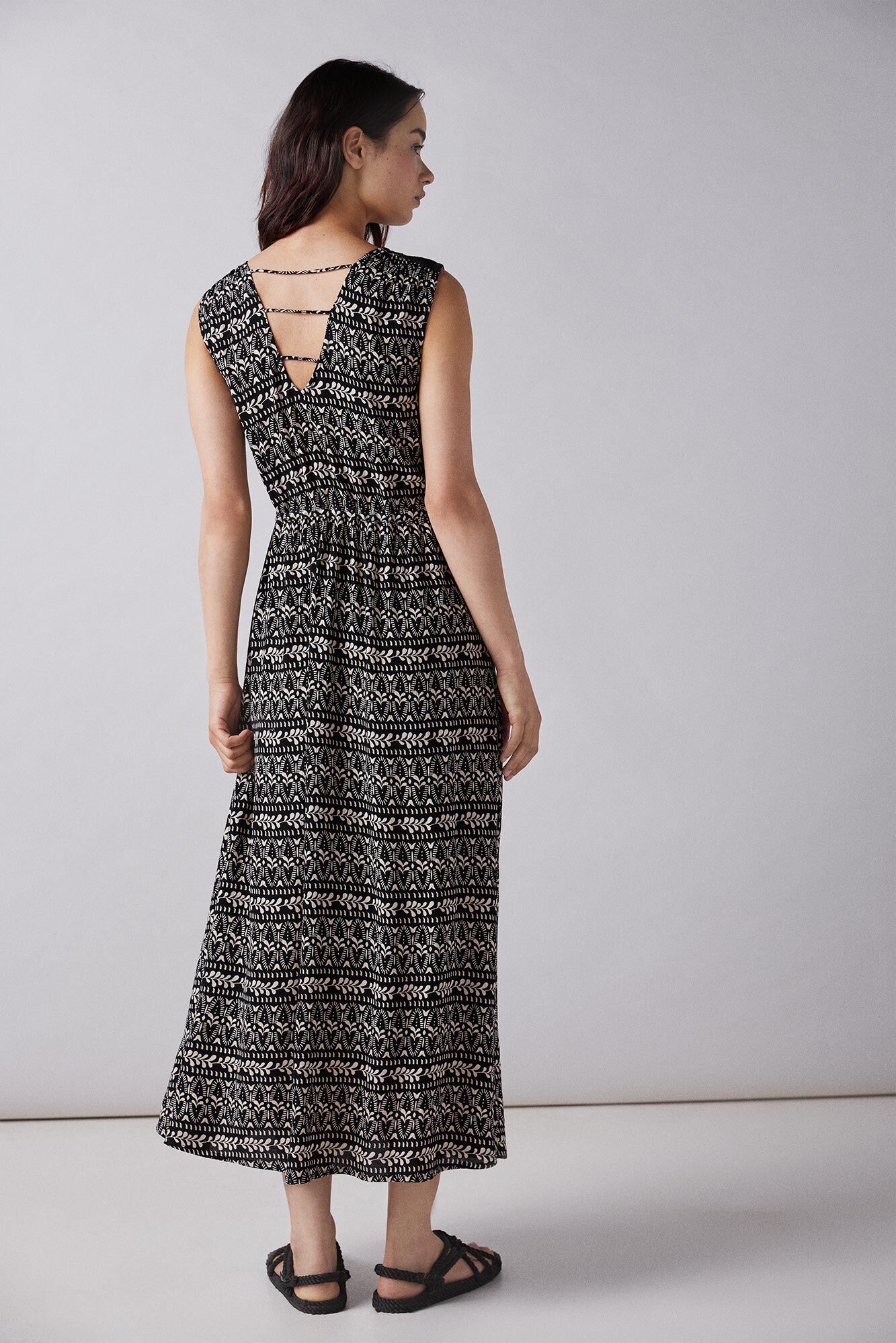 Springfield Vestido midi crochet hombros