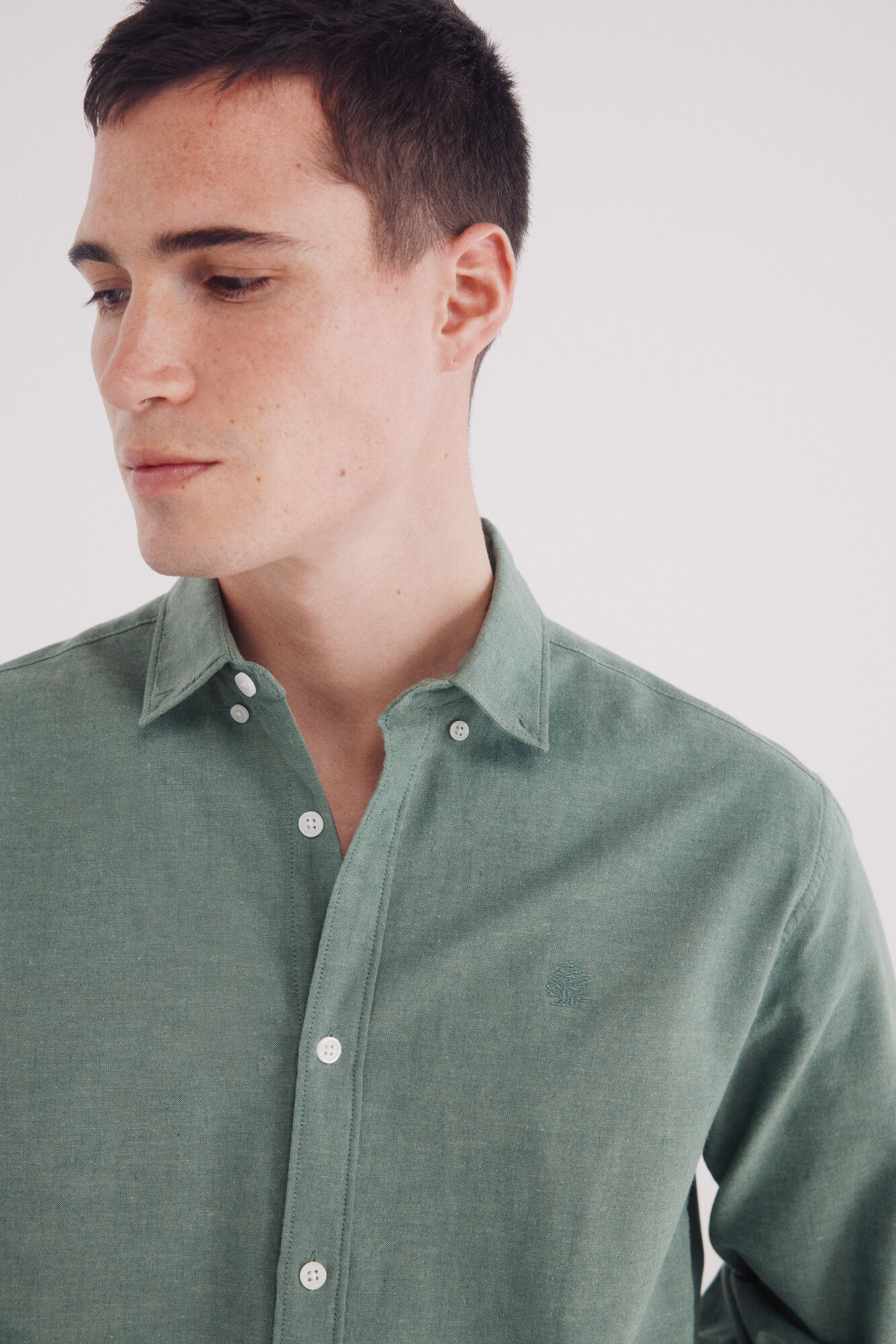 Springfield Camisa lino verde