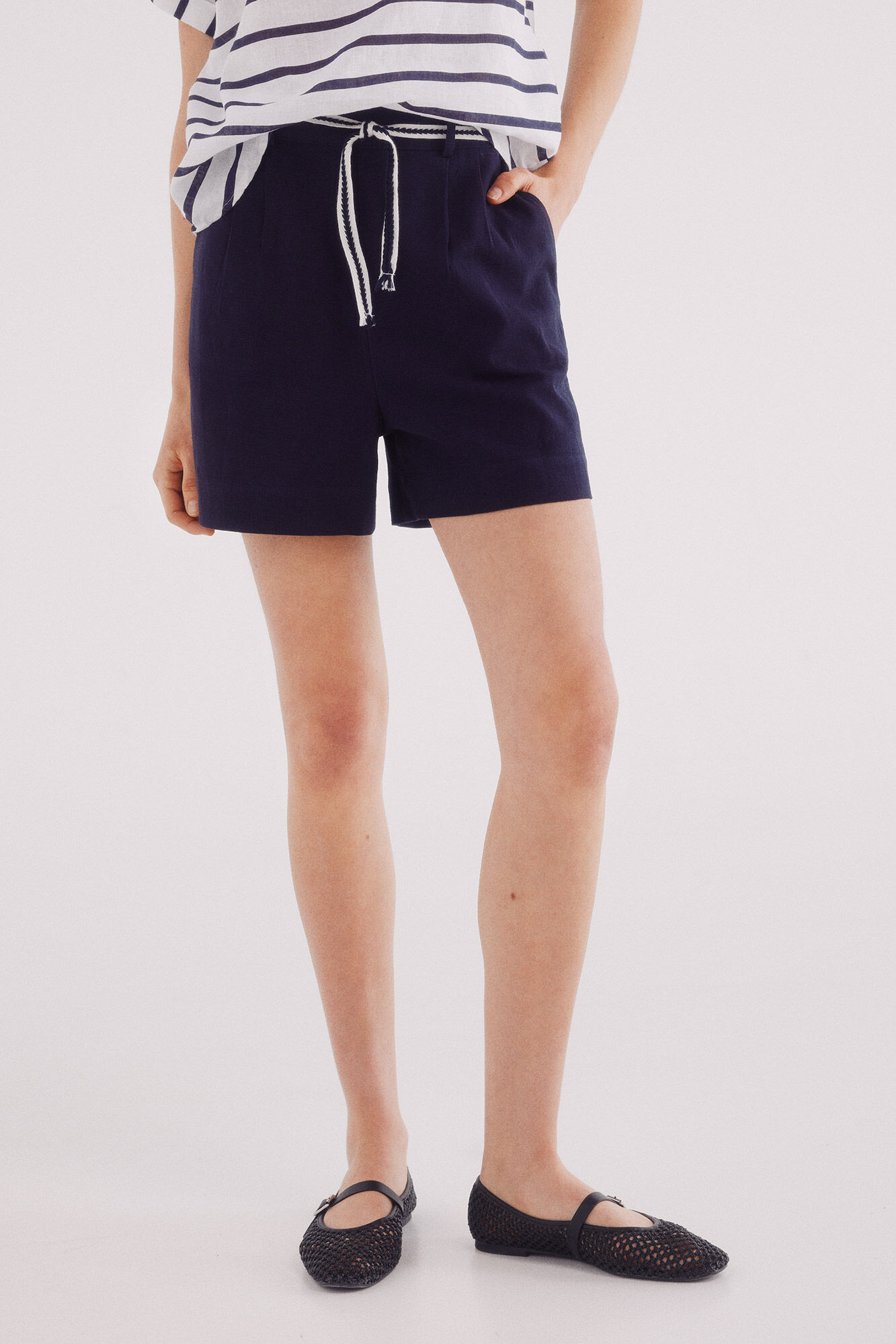 Springfield Shorts cintur&oacute;n r&uacute;stico algod&oacute;n estampado