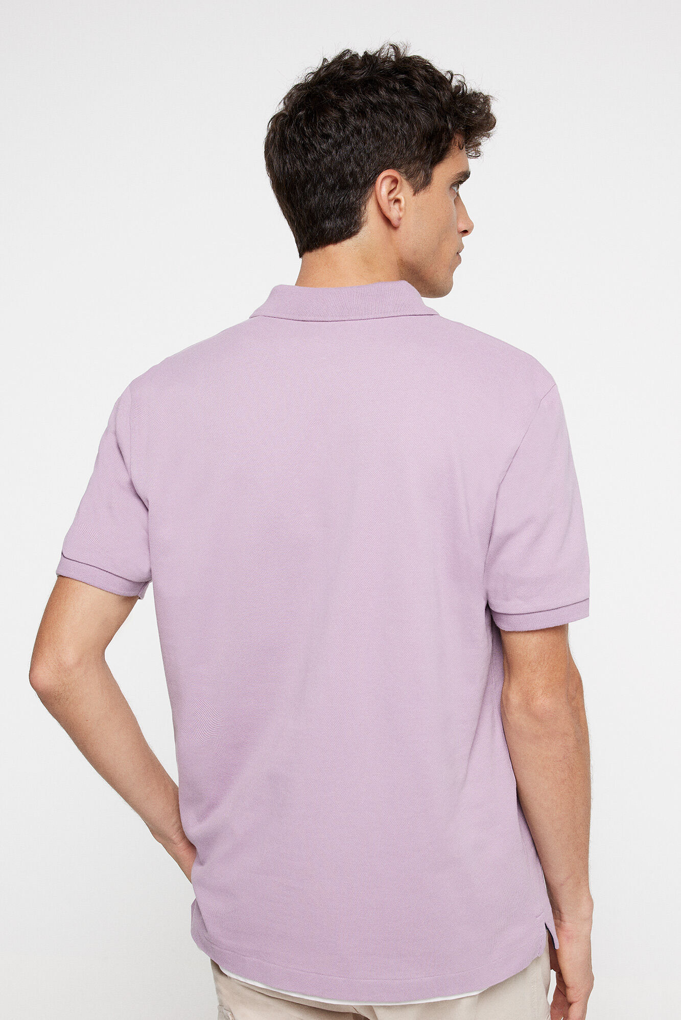 Springfield Polo piqu&eacute; b&aacute;sico regular fit morado/lila