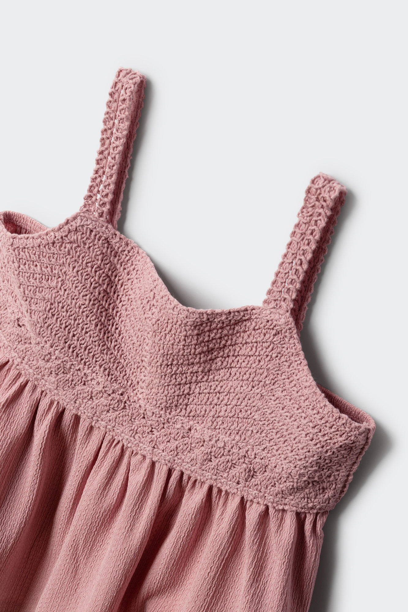 Springfield Kids Top de tirantes de crochet para ni&ntilde;a rosa