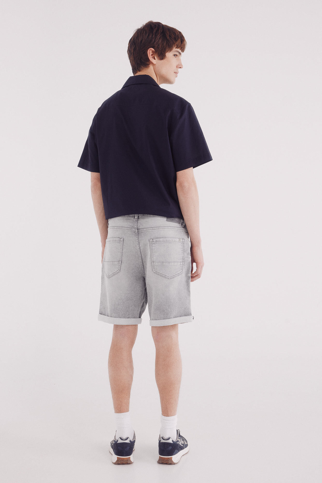 Springfield Bermuda en knit denim  gris