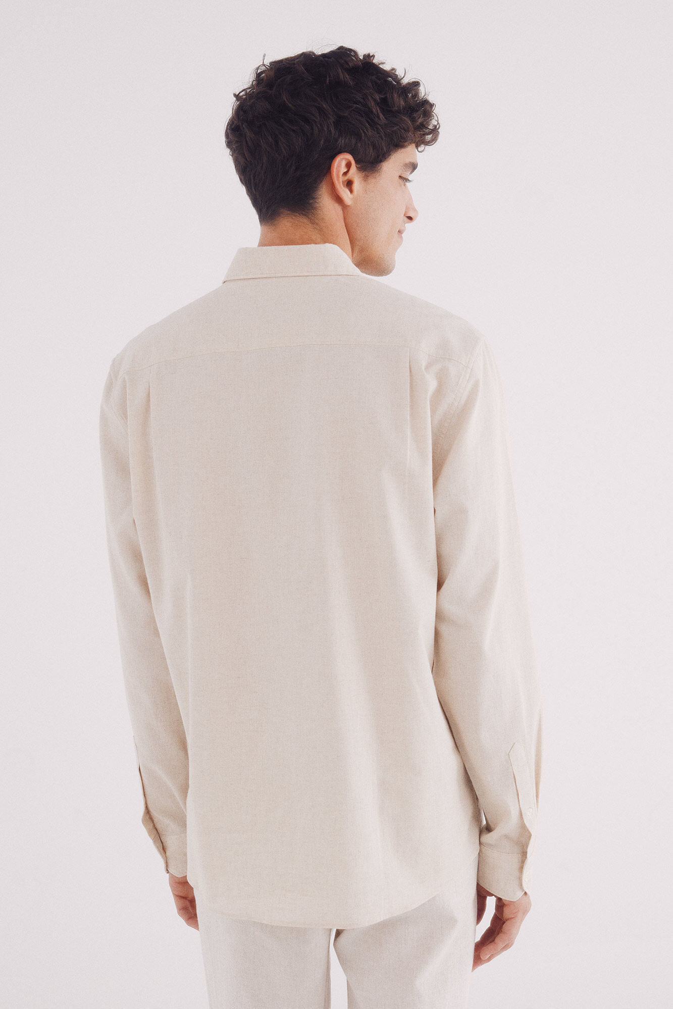 Springfield Camisa lino beige