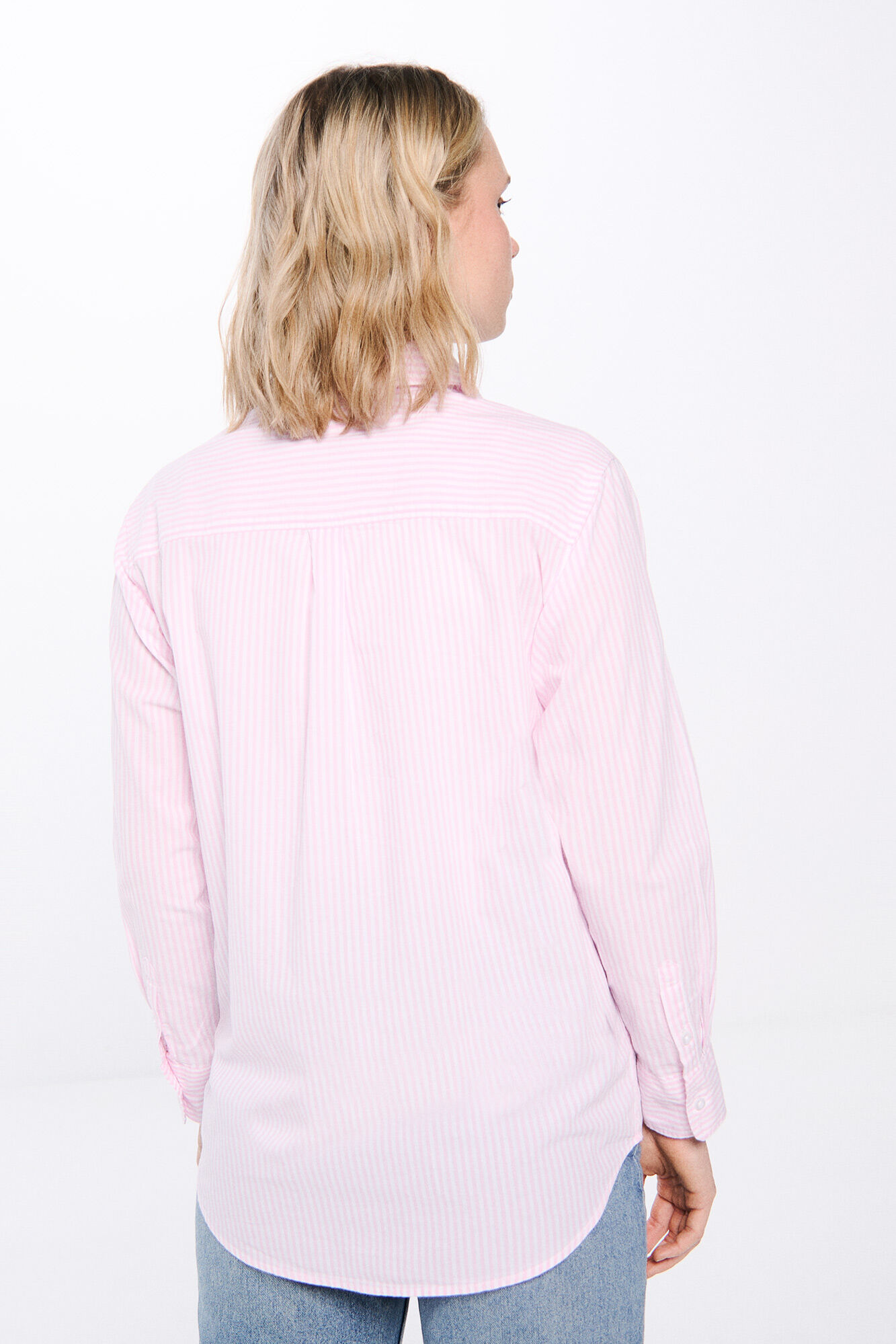 Springfield Camisa oversized algod&oacute;n rosa